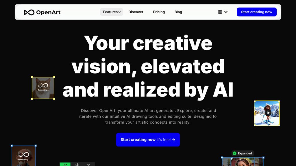OpenArt AI Homepage